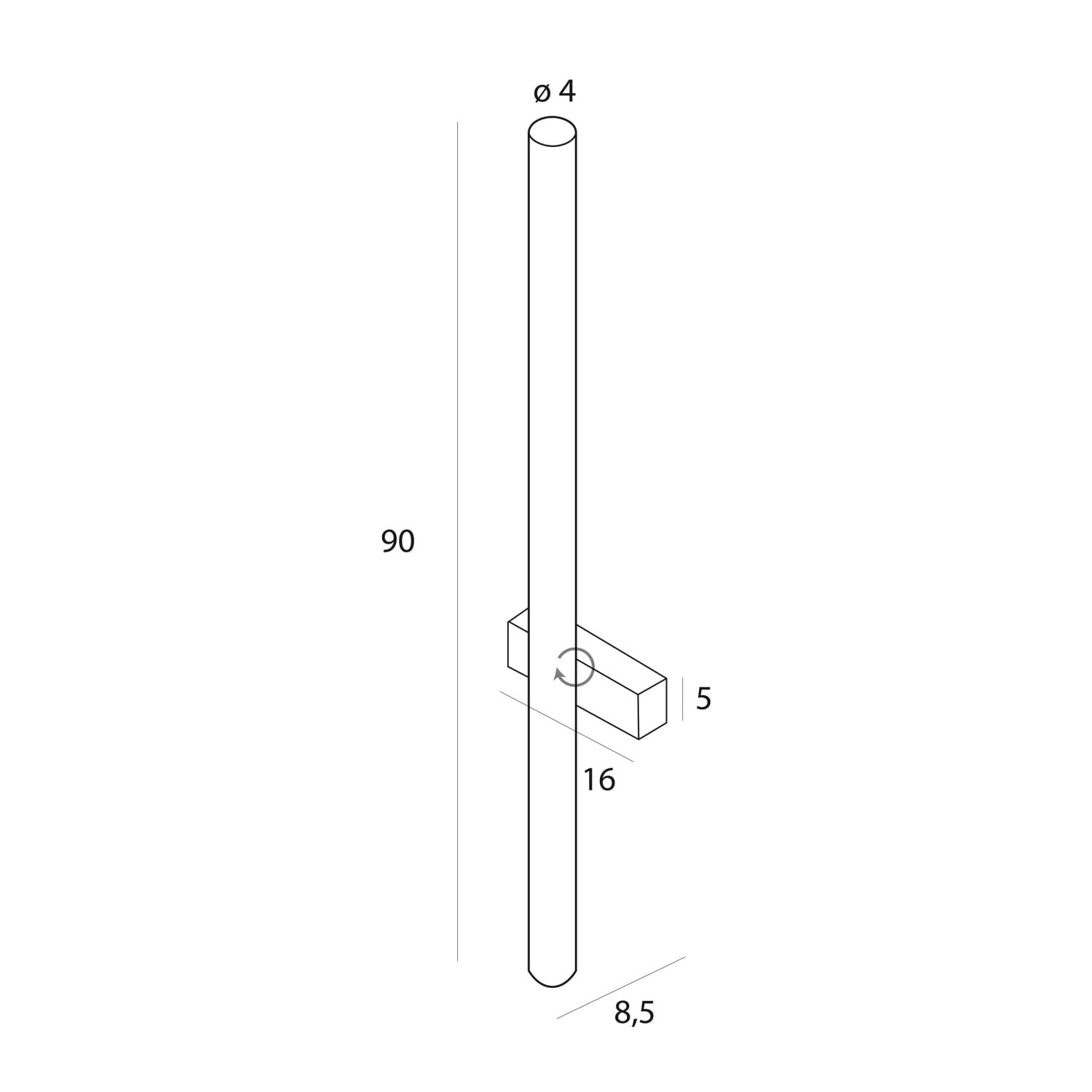 MAXLIGHT_W0421D_KINKIET_THORA_18W_IP44_RYSUNEK_TECHNICZNY